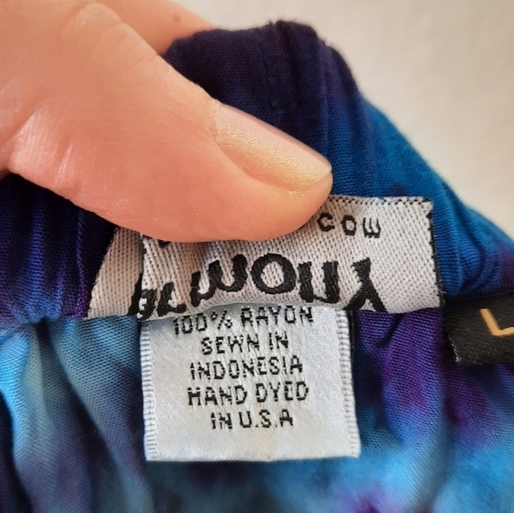 Harmony Masterpieces Tie Dye Handkerchief Midi Skirt L - Picture 5 of 6